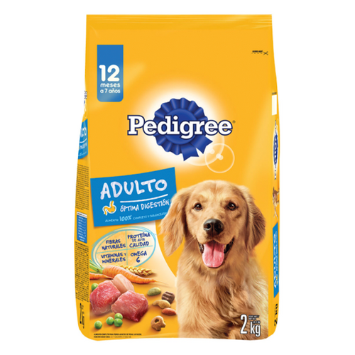 Alimento p/perro nutrición completa p/adulto pedigree 2kg pza