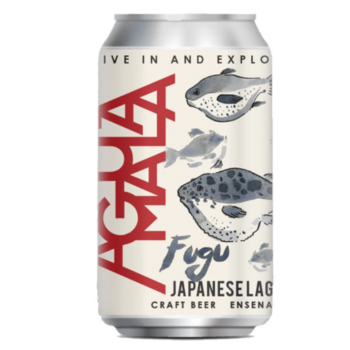 Cerveza agua mala fugu japanese lager lata 355ml pza