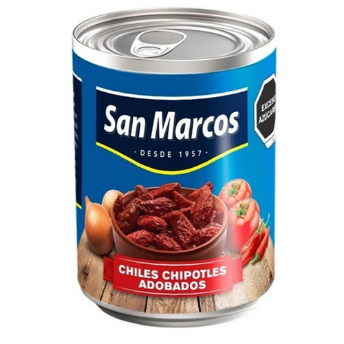 Chiles chipotles adobados san marcos 380gr pza