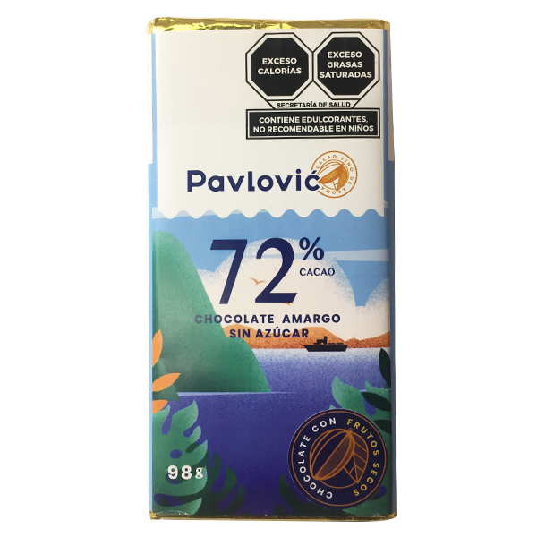 Chocolate 72% sin azúcar con frutos secos pavlovic 85gr pza – Taste ...