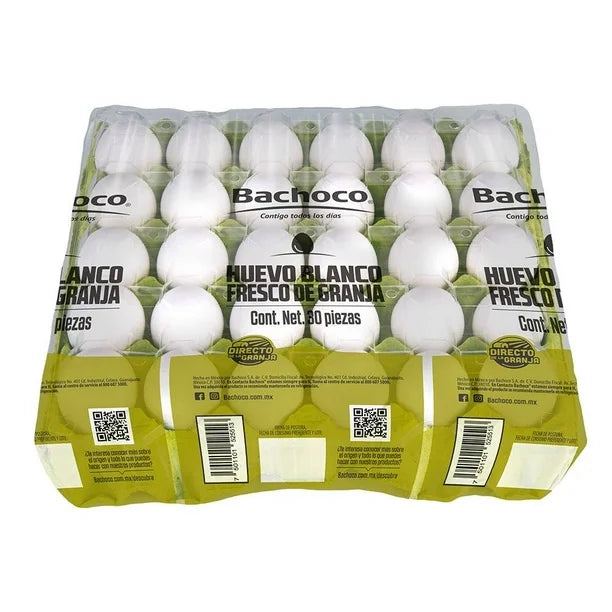 Huevo Blanco Bachoco C/30 Pzas.