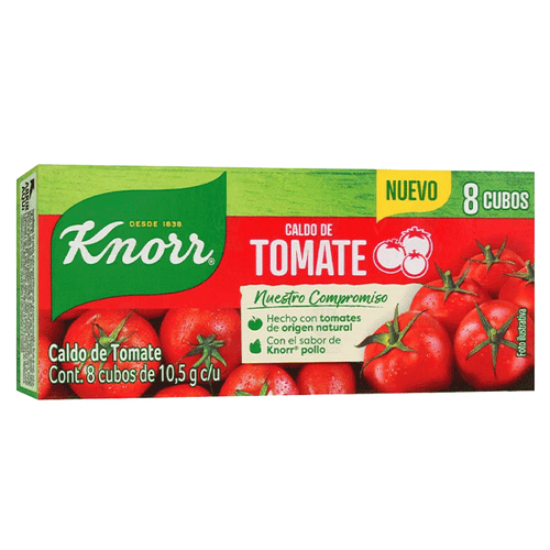 Caldo de tomate knorr 8 cubos pza