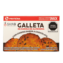 Caja galleta harina de almendra chocolate sayab 14pzas