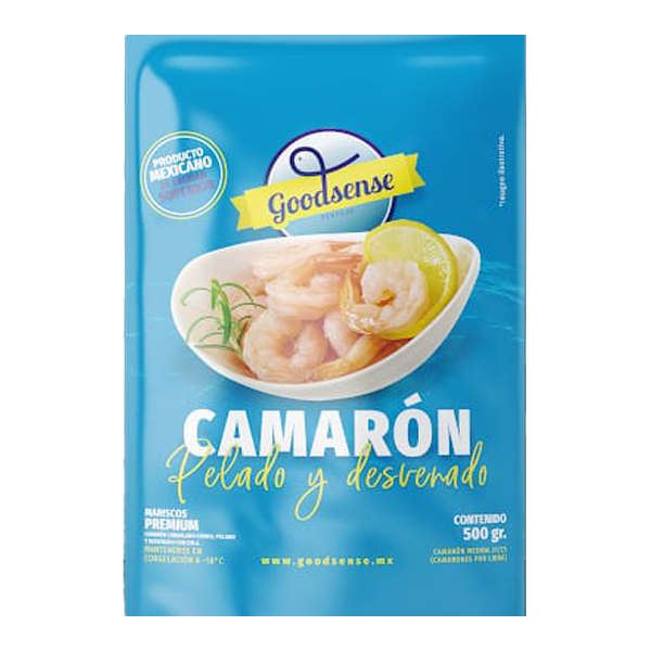 Camarón pelado y desvenado goodsense 500gr pza