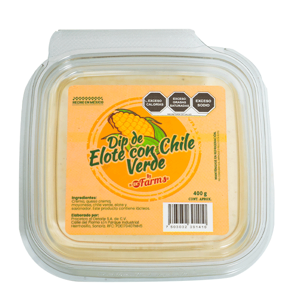 dip de elote con  chile verde 400 gr