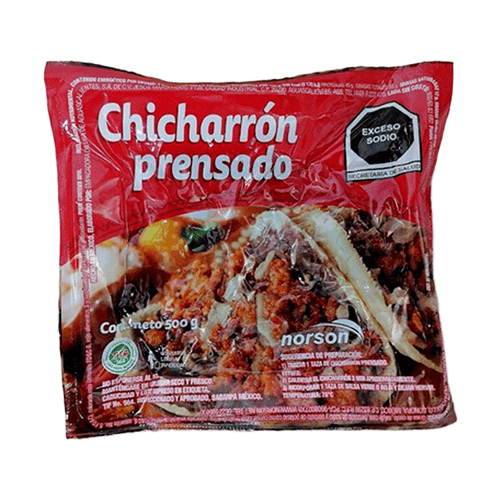 Chicharrón prensado norson 500gr pza.