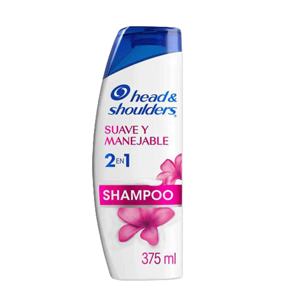 Shampoo Head & Shoulders 2 En 1 Suave Y Manejable 375 Ml