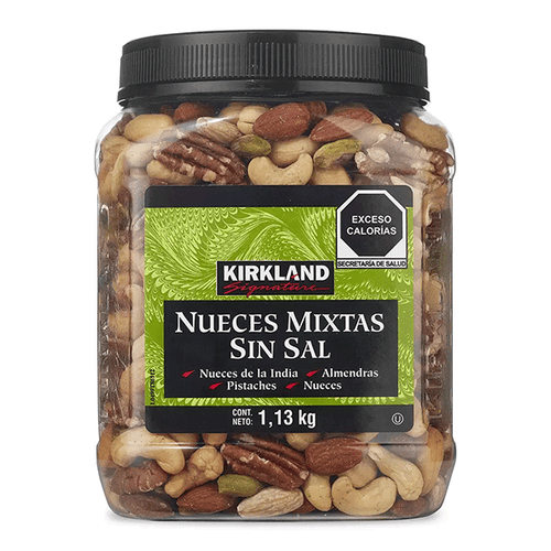 Nueces mixtas sin sal kirkland1.1kg