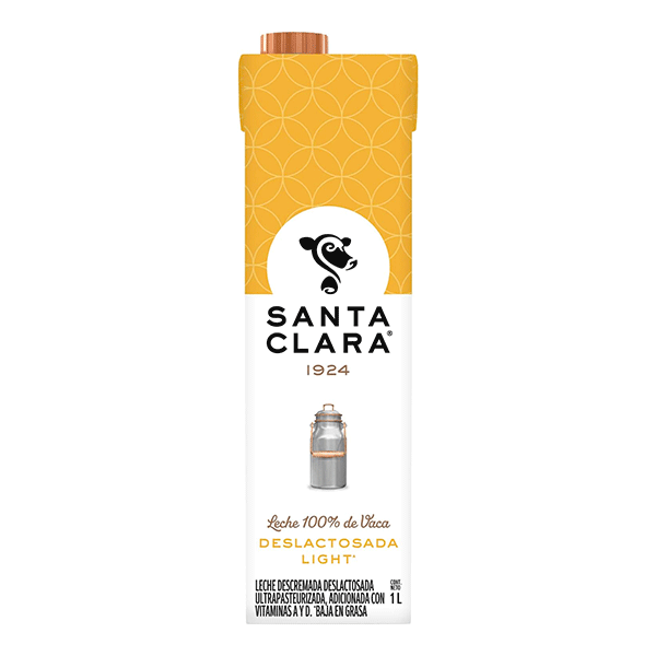Leche santa clara deslactosada light 1lt UHT