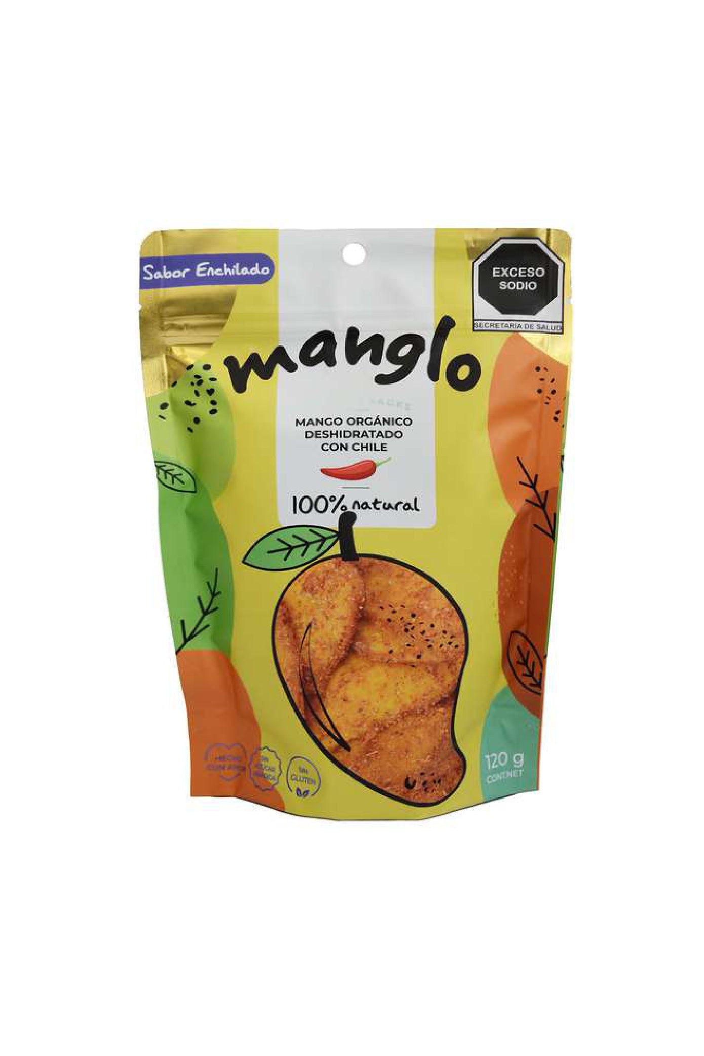 Mango Orgánico Enchilado Deshidratado 120 Gr Manglo