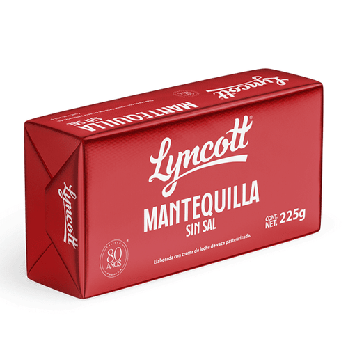 Mantequilla sin sal lyncott 227gr