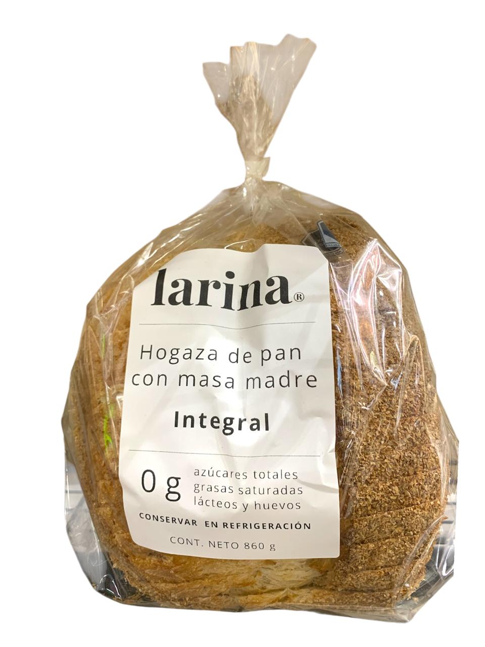 Hogaza pan Masa Madre Larina Integral Pza