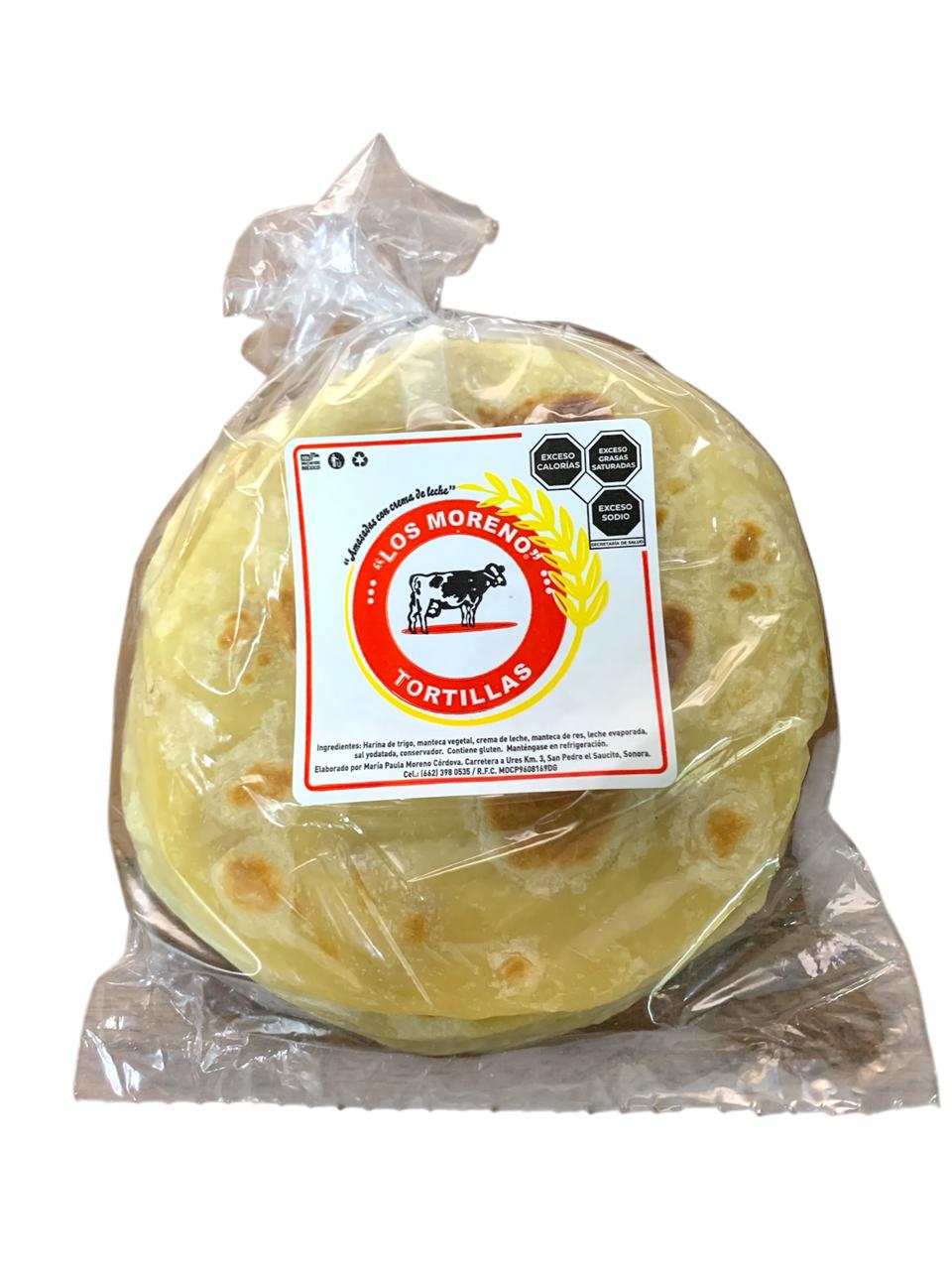 Tortilla Harina Gordita los Moreno 10 Pzas