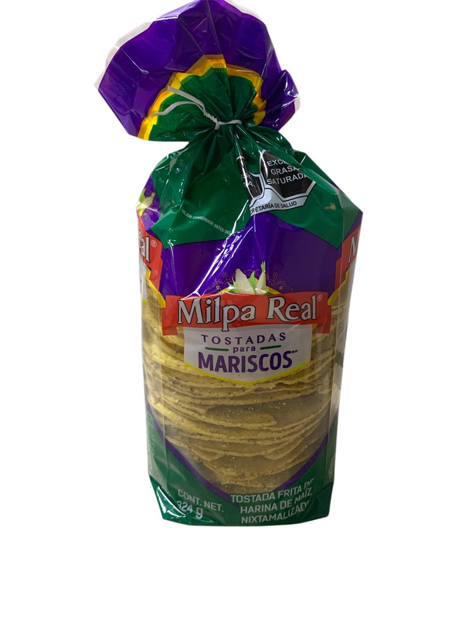 Tostadas ondulada Milpa Real Mariscos