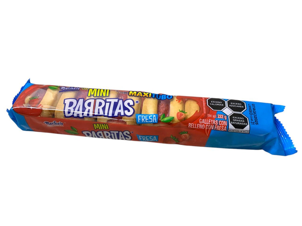 Galleta Mini Barrita de Fresa Marinela 222gr
