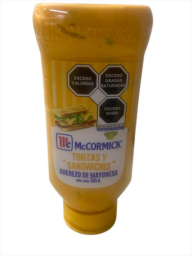 Aderezo Tortas y Sandwiches Mccormick 305gr