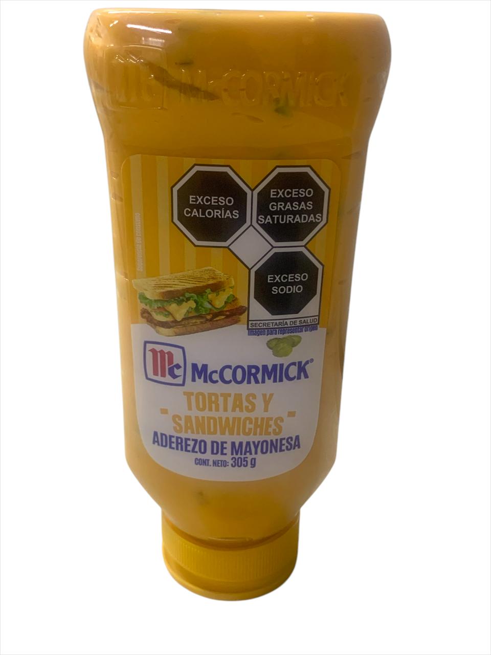 Aderezo Tortas y Sandwiches Mccormick 305gr