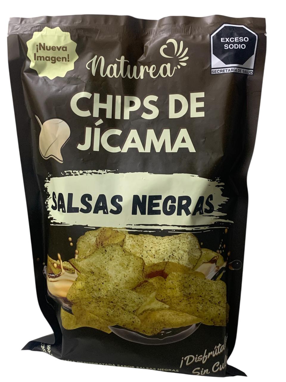 Chips de Jicama Sabor Salsas Negras Naturea