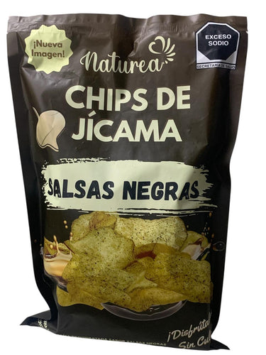 Chips de Jicama Sabor Salsas Negras Naturea