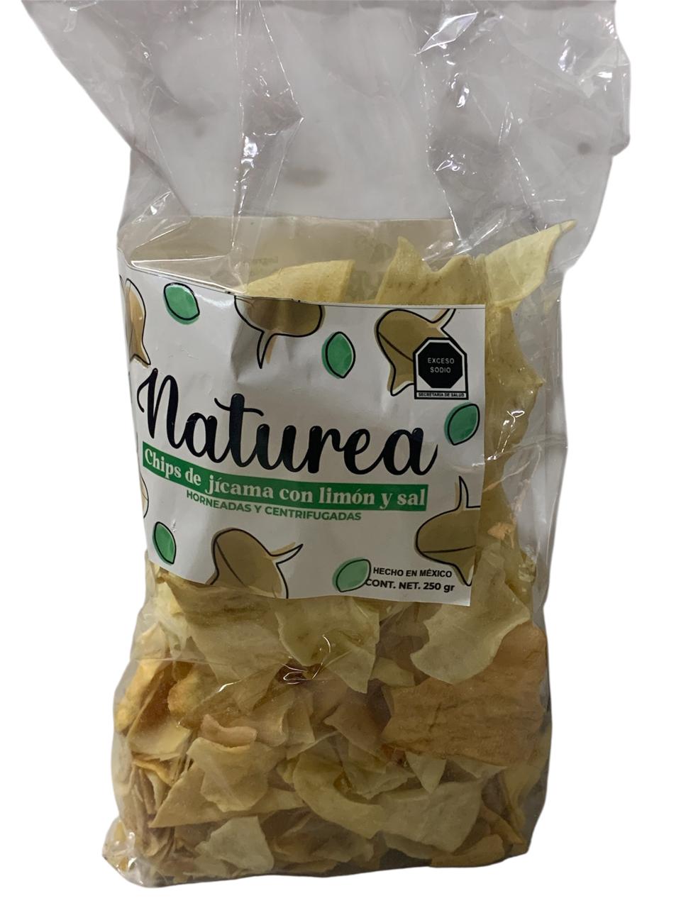 Chips de Jicama Sabor Limón y Sal Naturea 250 Gr
