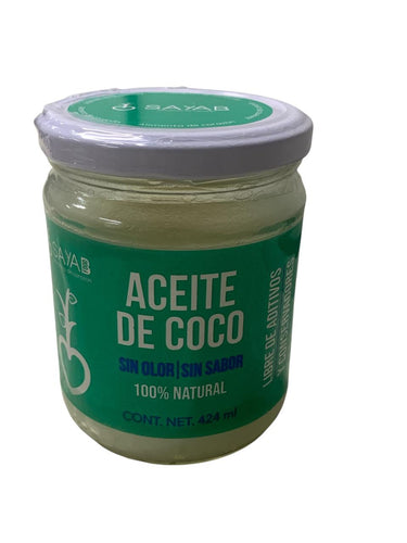 Aceite de Coco Refinado Orgánico Sayab 424 ml