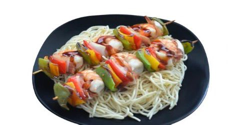 Brochetas de Camarón