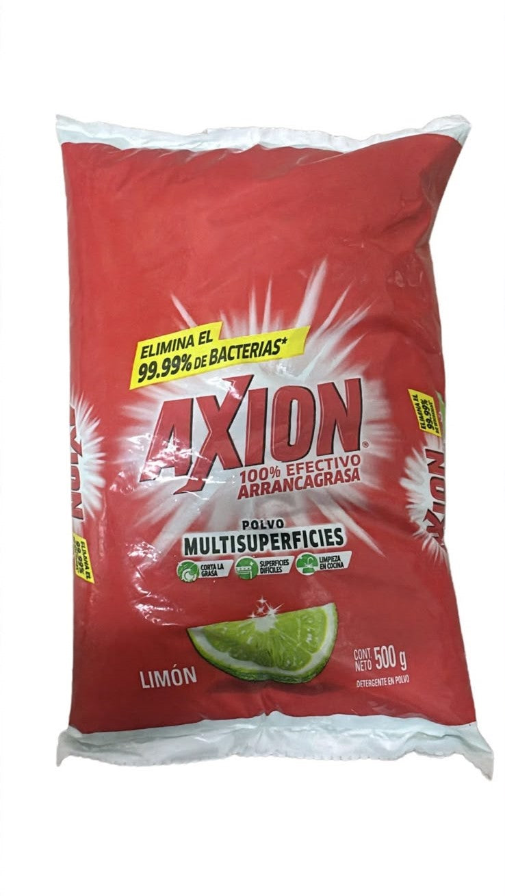 Detergente Polvo Axion Limón 500 Gr