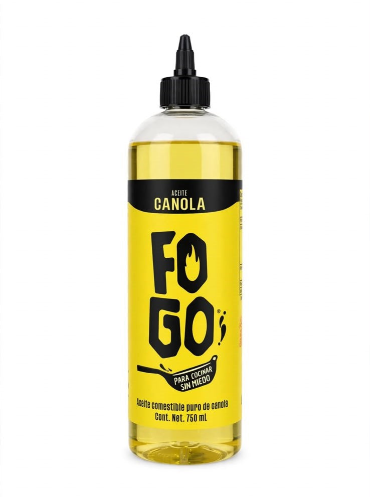 Aceite Comestible Puro De Canola Fogo 750 Ml