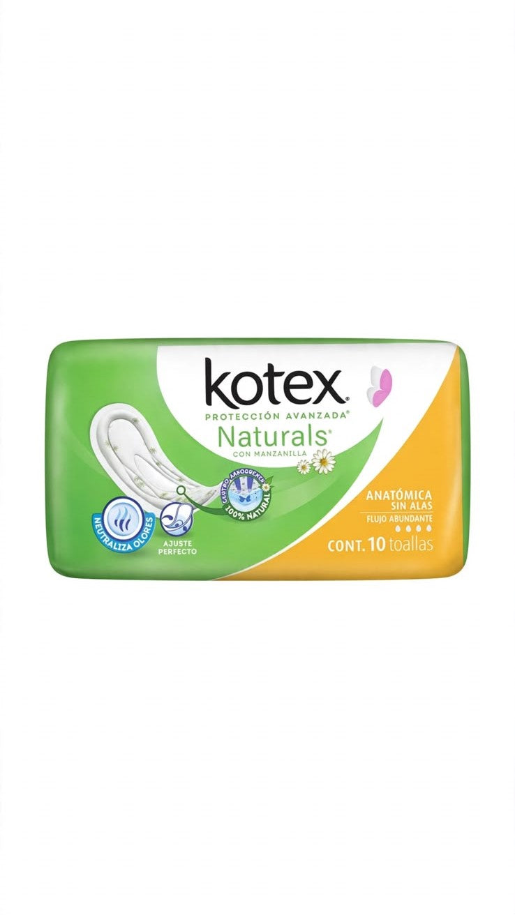 Toalla Femenina Manzanilla S/Alas Kotex C/10