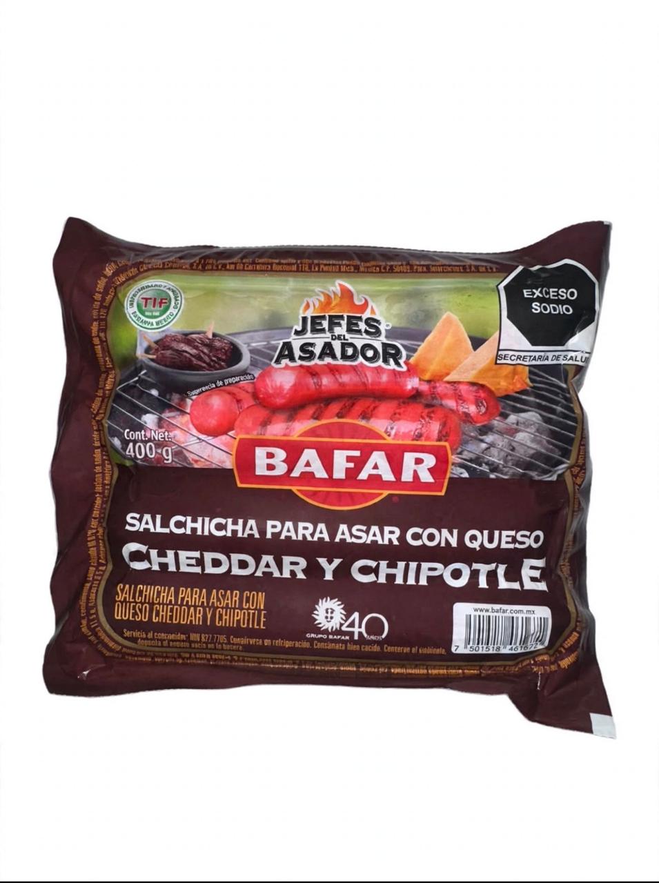 Salchicha P/Asar Queso Y Chipotle 400 Gr