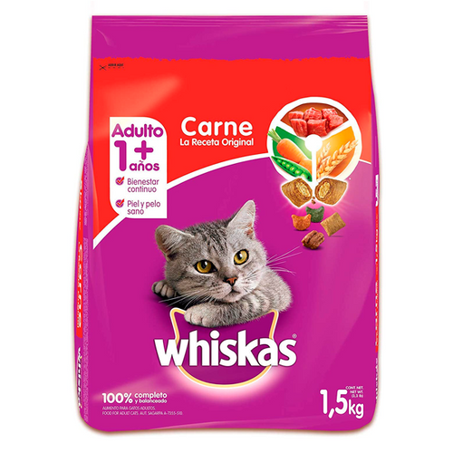 Alimento para gato receta original whiskas 1.5 kg