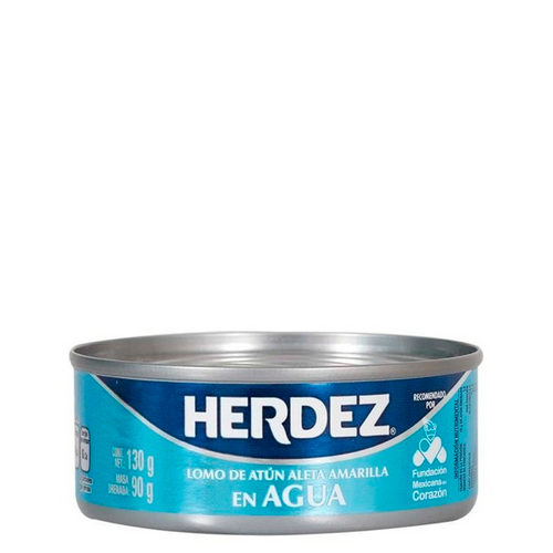 Atun aleta amarilla en agua herdez 130 gr