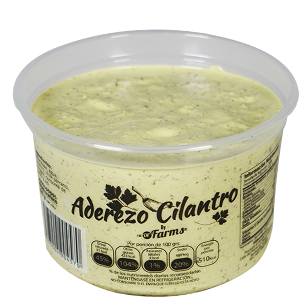 Aderezo de cilantro dr farms 480ml pza