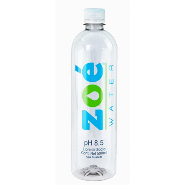 Agua alcalina zoe 500ml pza