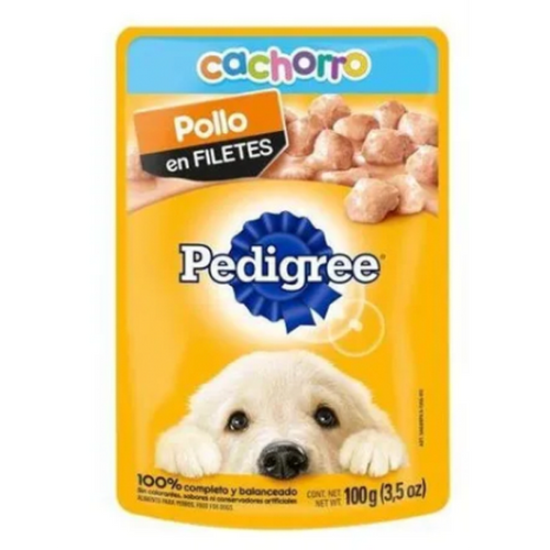 Alimento p/perro cachorro c/pollo pedigree pouch 100gr pza