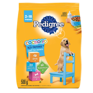 Alimento p/perro cachorro pedigree 500gr pza