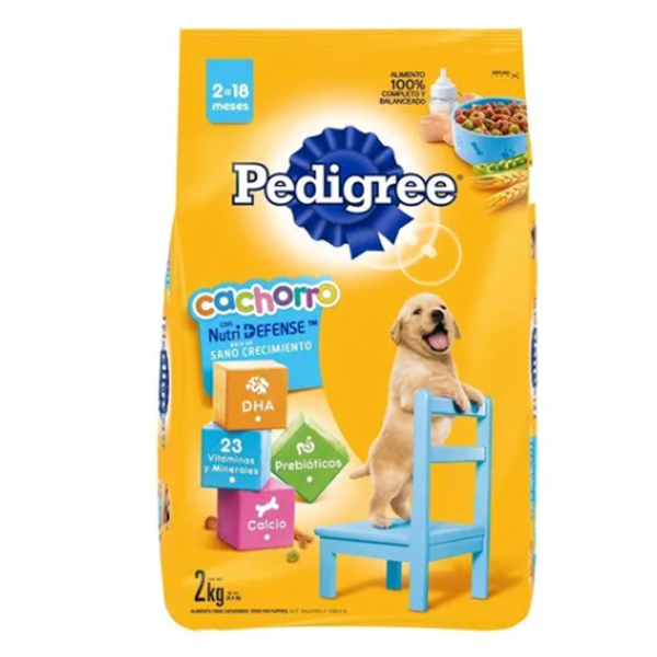 Alimento p/perro sano crecimiento cachorro pedigree 2kgs pza