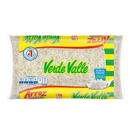 Arroz super extra verde valle 1 kg pza