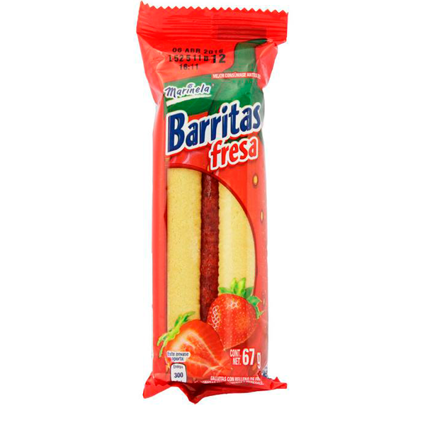Barritas fresa marinela 67 gramos18.00