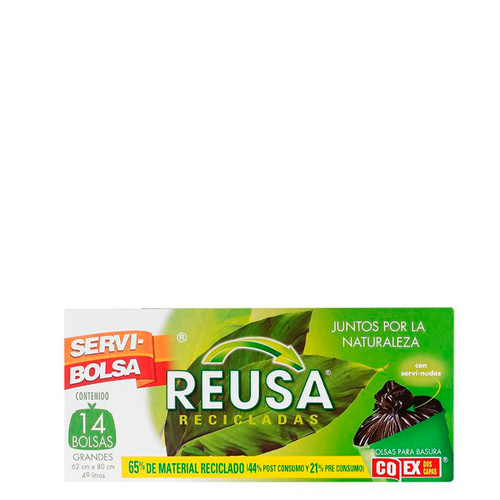 Bolsa p/basura reusa grande c/14