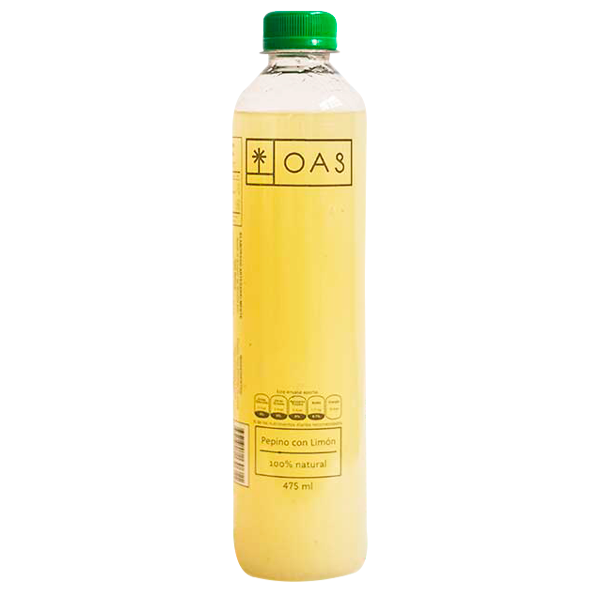 Bebida de pepino con limón oas 475ml pza