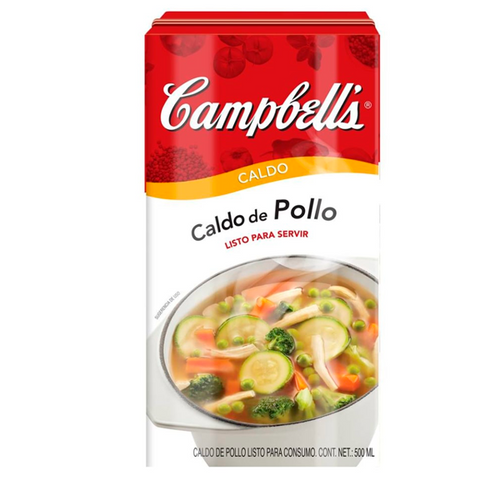 Caldo de pollo campbells  500 ml.
