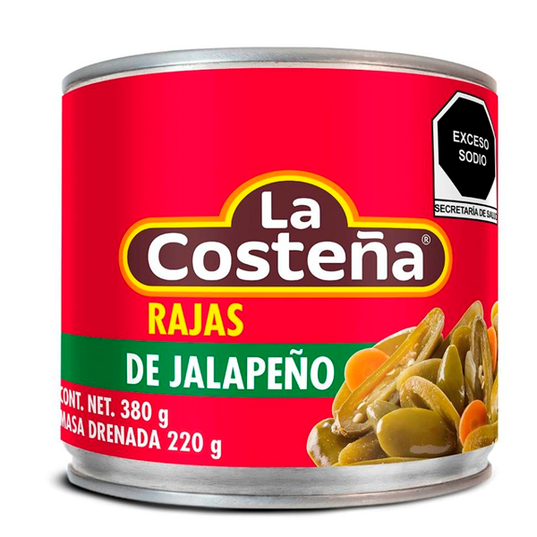 Chiles en rajas la costeña 380 gr