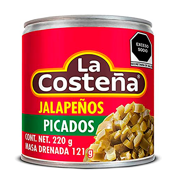 Chile jalapeño picado la costeña 220 gr