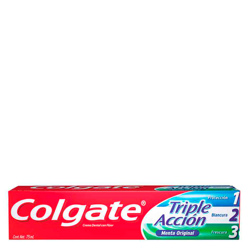 Crema dental colgate 3accion de 75 ml