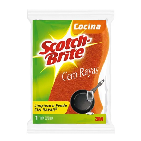 Fibra Esp. Cocina Cero Rayas Naranja Scotch Brite