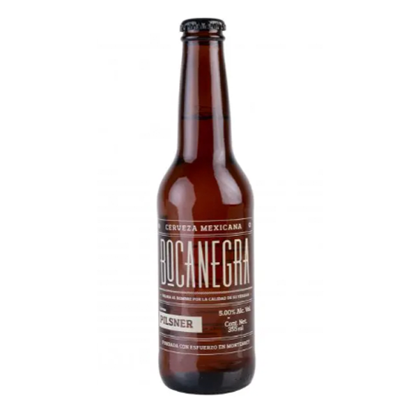 Cerveza bocanegra pilsner botella 355ml pza