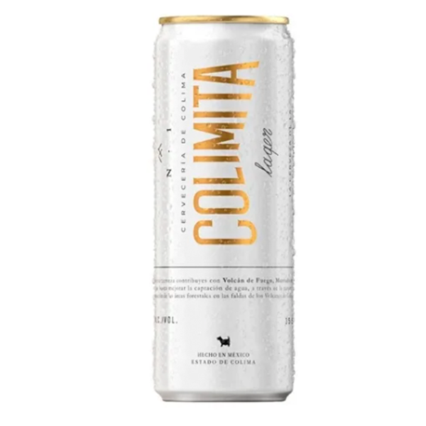 Cerveza colimita lager lata 355ml pza