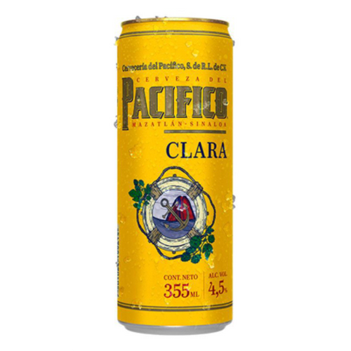 Cerveza pacifico bote 355ml pza