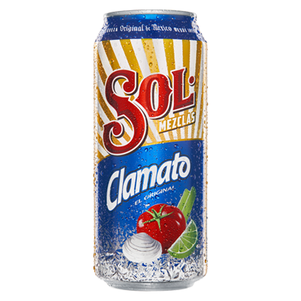 Cerveza sol clamato lata 473ml pza